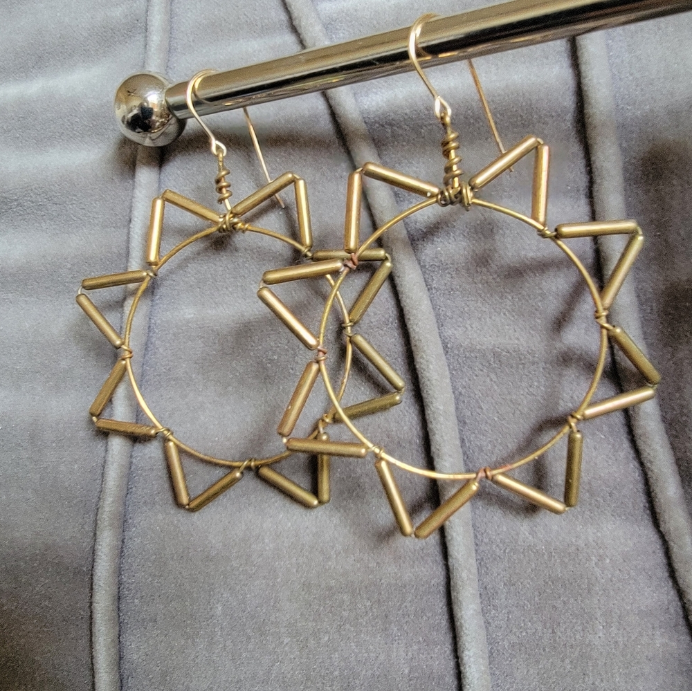 Sun earrings gold plated